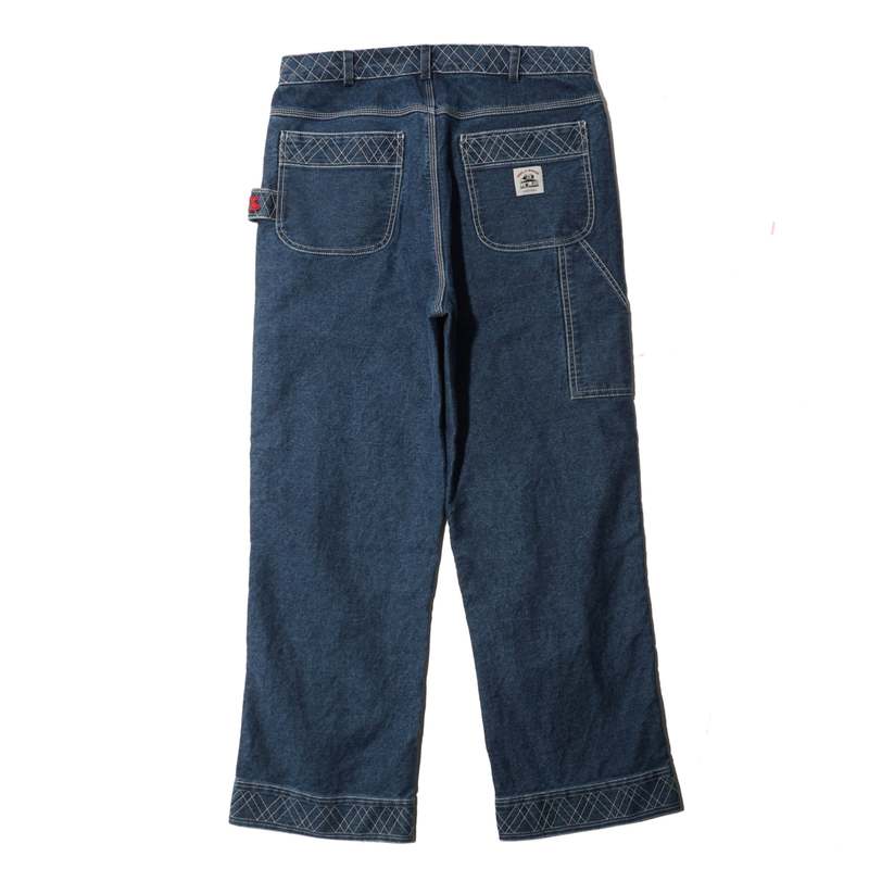 BODE EMBROIDERED DENIM KNOLLYBROOK TROUSER - INDIGO BODE EMBROIDERED DENIM KNOLLYBROOK TROUSER - INDIGO