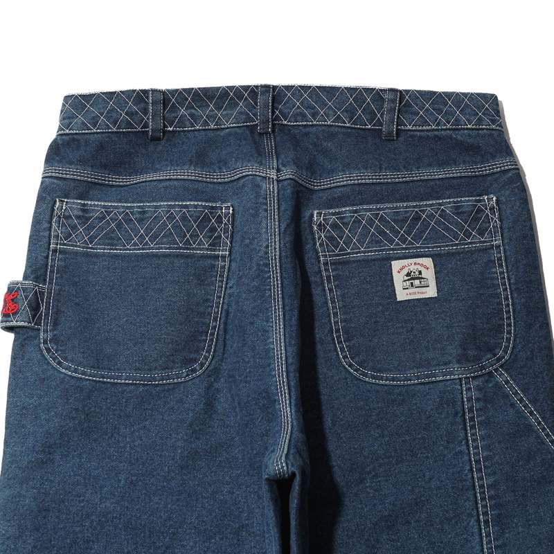 BODE EMBROIDERED DENIM KNOLLYBROOK TROUSER - INDIGO BODE EMBROIDERED DENIM KNOLLYBROOK TROUSER - INDIGO