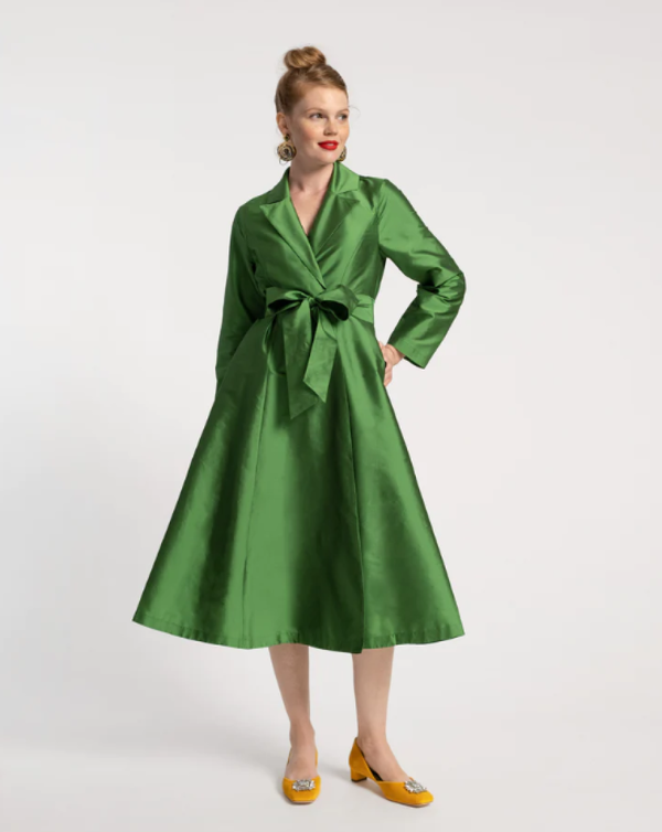 Frances Valentine Lucille Wrap Dress - Green on Garmentory