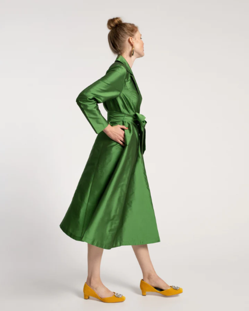 frances valentine green dress FRANCES VALENTINE Origami Organza Flower Scoop Neck Sleeveless Maxi Dress, Womens, M, Green