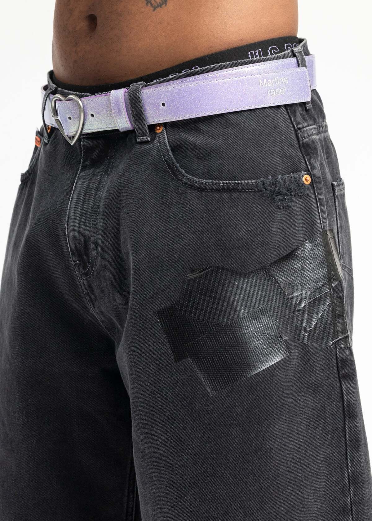 Martine Rose GLITTER CHARM BELT - LILAC | Garmentory