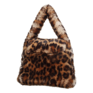 Blumarine Faux Fur Shoulder Bag - Leopard Print | Garmentory