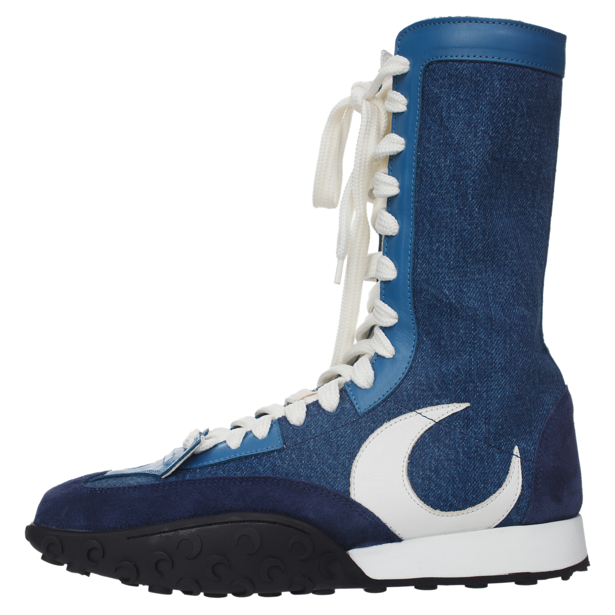 MARINE SERRE MS Rise High Sneakers - Blue | Garmentory