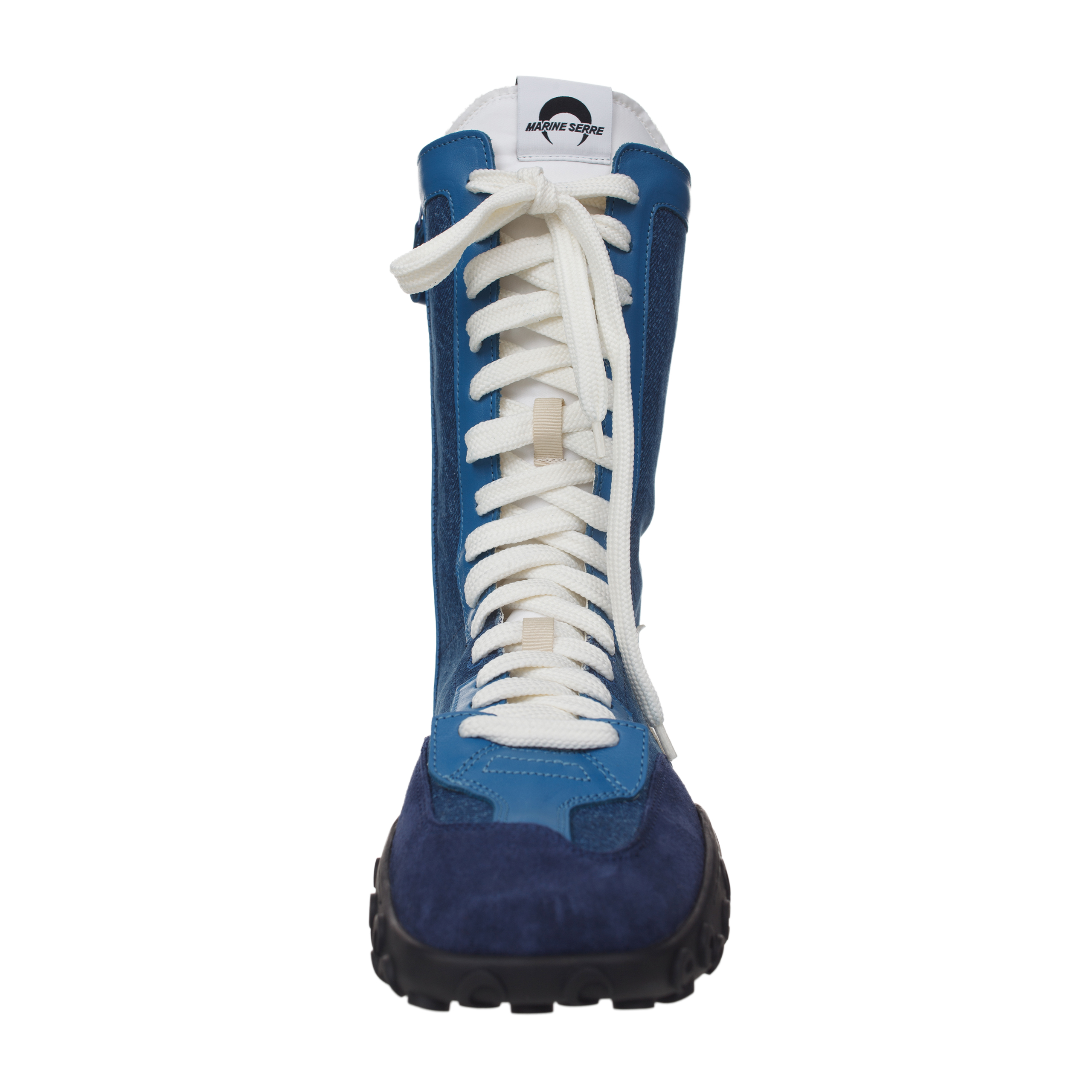 MARINE SERRE MS Rise High Sneakers - Blue | Garmentory