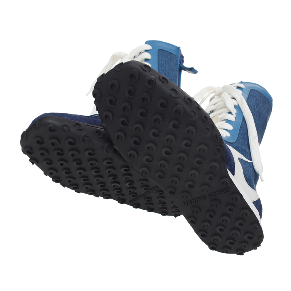 MARINE SERRE MS Rise High Sneakers - Blue | Garmentory