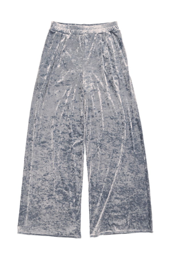Simone Wild Hammered Velvet Pocket Pants - Silver