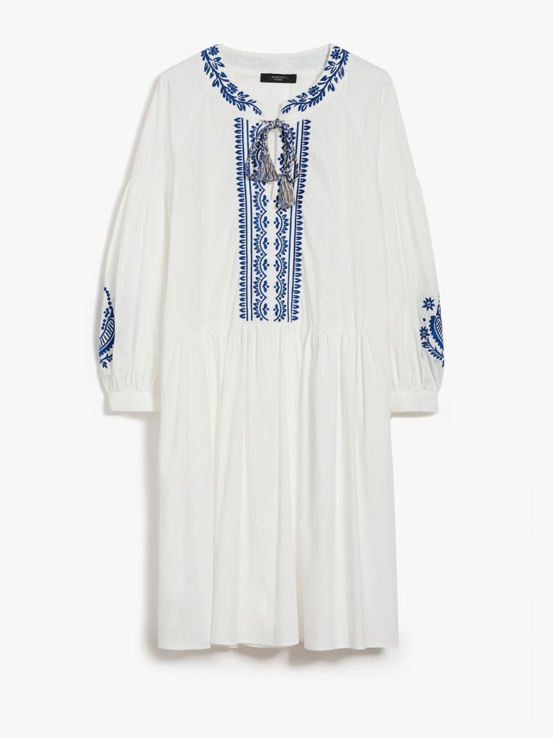 weekend max mara cotton poplin dress Weekend Max Mara | Woman - Cotton-poplin midi shirt dress - White