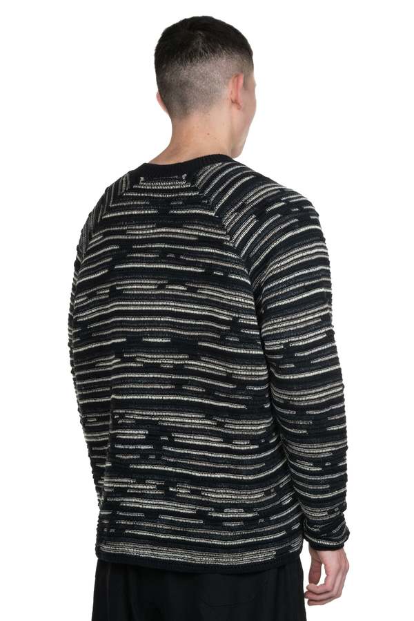 Jan-Jan Van Essche Linen/Cotton Crewneck Sweater - Black | Garmentory