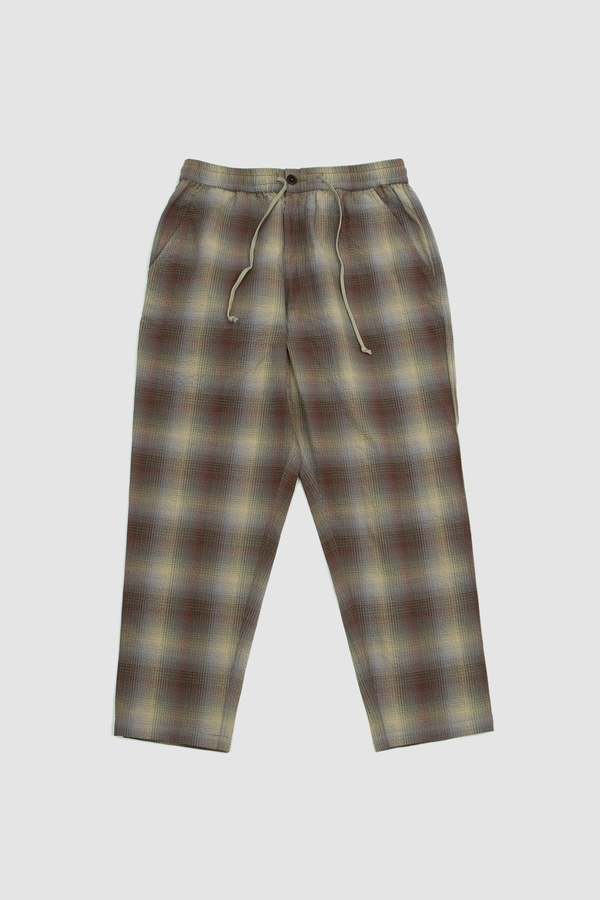 Universal Works PT Seersucker Hi Water Trousers - Olive Check