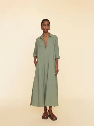 slim fit dress slacks Bottle Green Boden Gauze Dress X-Small / Bottle Green main image 1