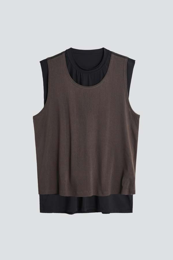 Our Legacy Reversible Gravity Tank - Black/Antique Chocolate