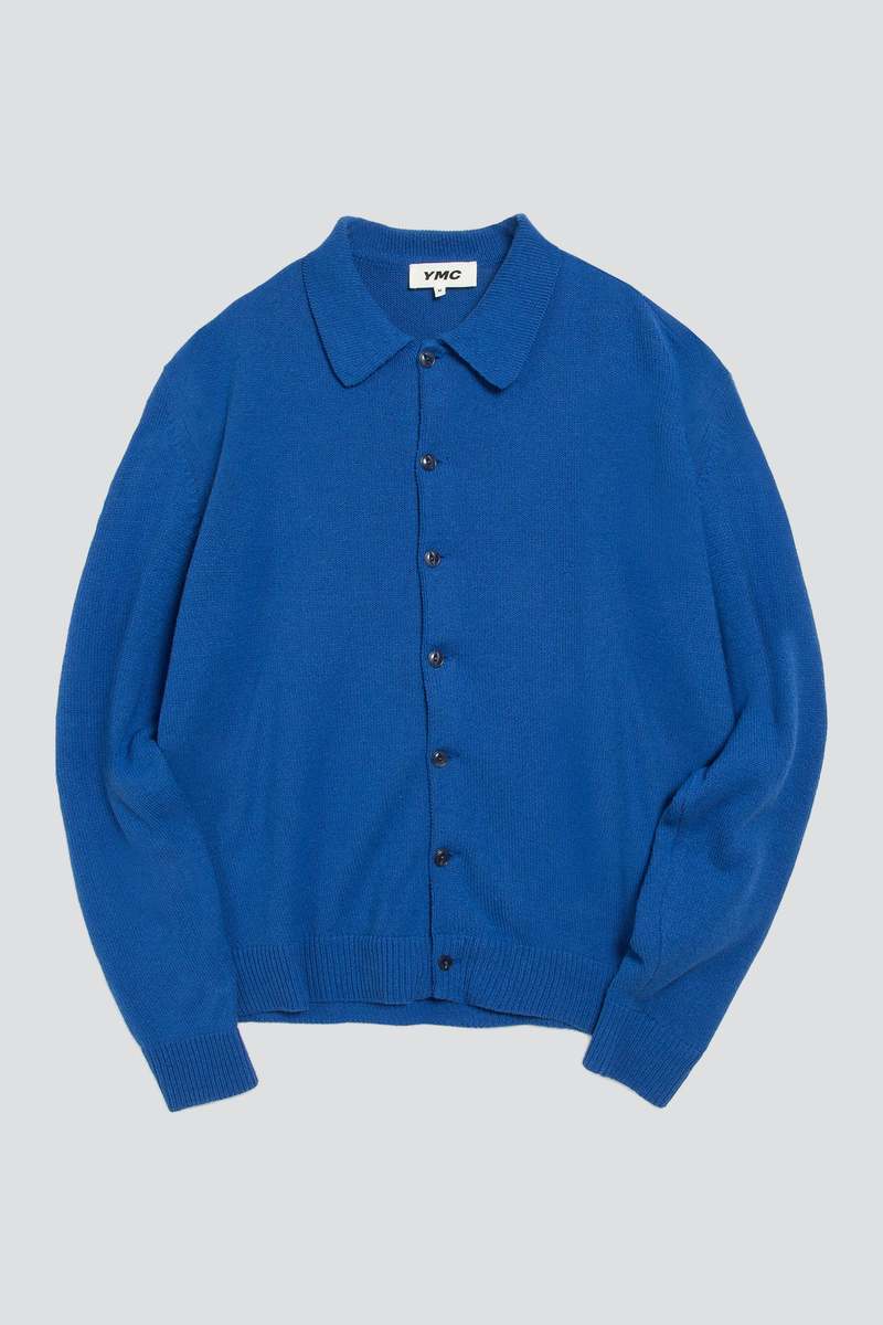 24時間以内発送【美品】YMC Rat Pack Knit Cardigan YMC Rat Pack Cardigan - Navy - P8AZA-40