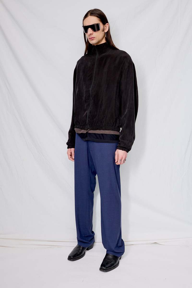 Gabriela Coll Garments No.261 Cupro Double Jacket - Black | Garmentory