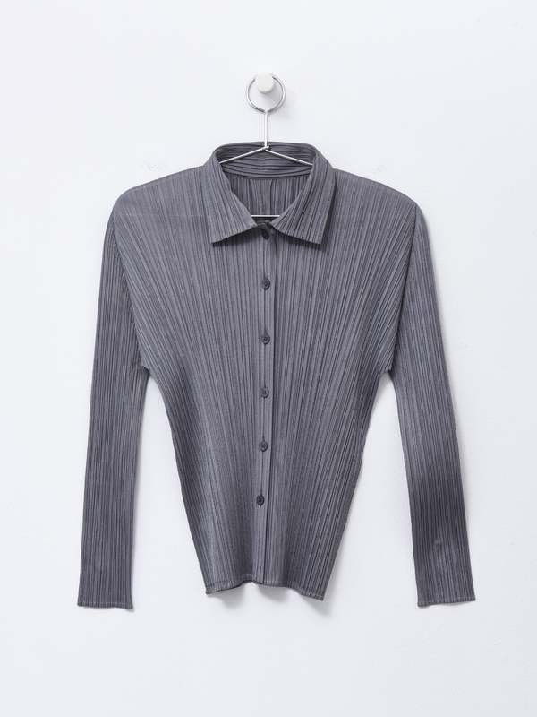 Pleats Please by Issey Miyake BASICS SHIRT - GRAY | Garmentory
