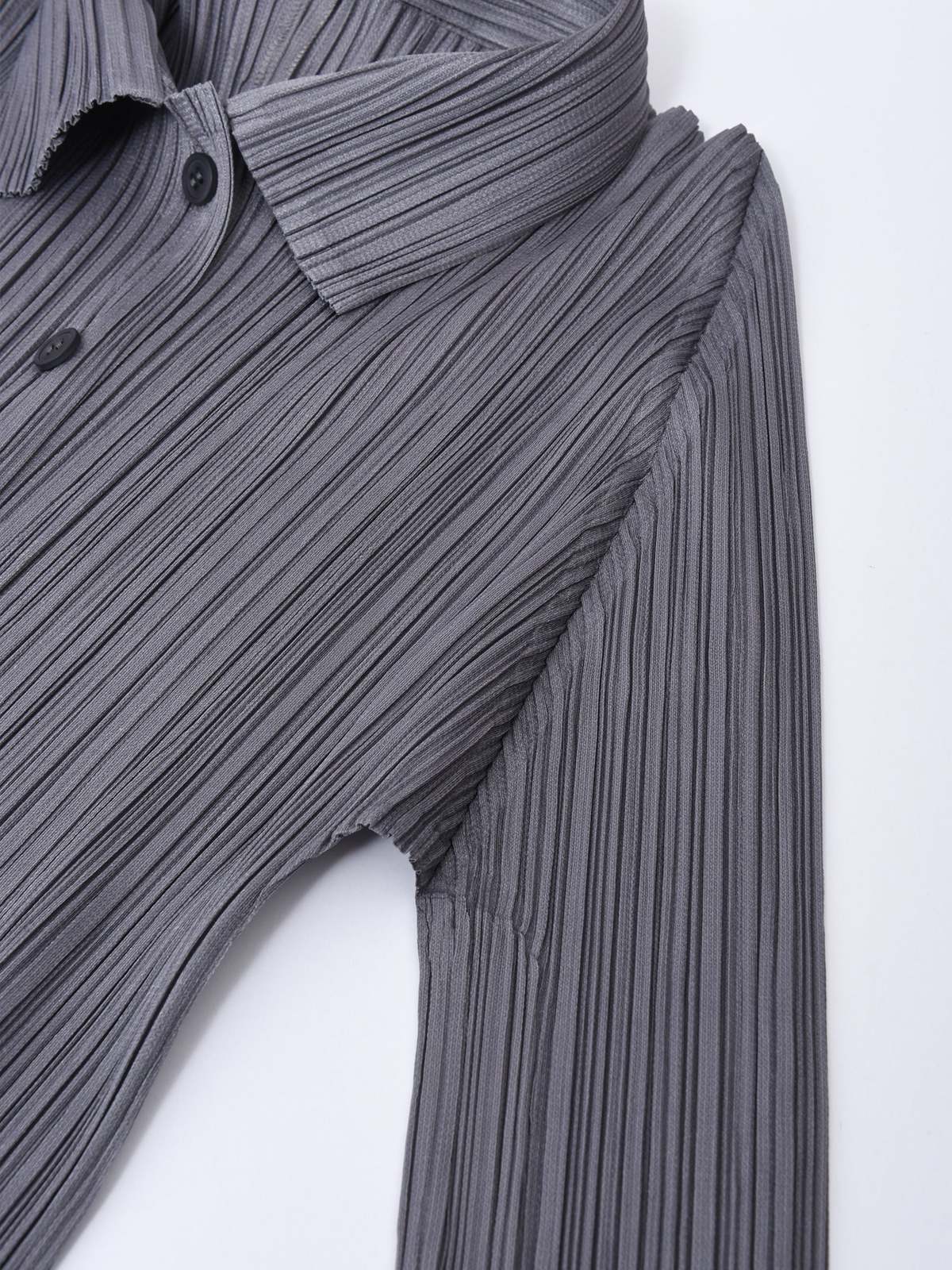 Pleats Please by Issey Miyake BASICS SHIRT - GRAY | Garmentory