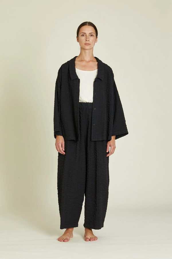 Black Crane Chelsea Collared Shirt - Black