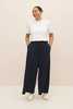 Kowtow Drape Pant - Navy - Thumbnail 1