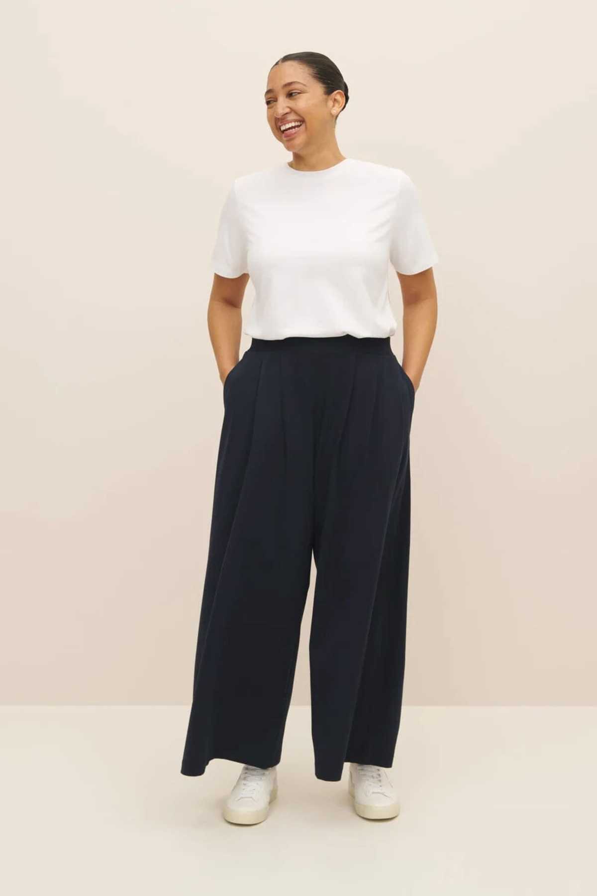 Kowtow Drape Pant - Navy - Image 1 of 6