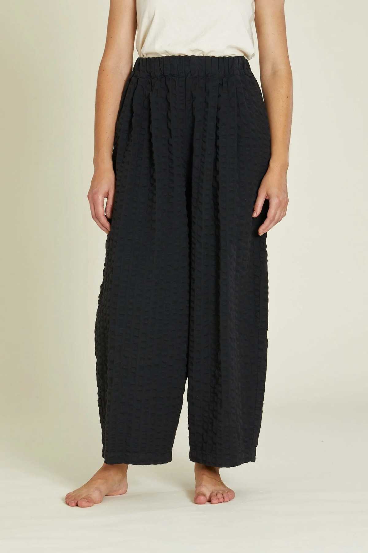 Black Crane Wide Pants - Black - Image 2 of 7