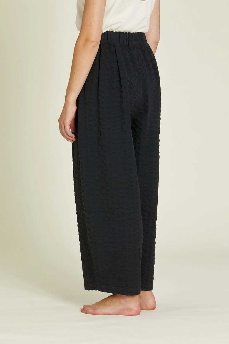 Black Crane Wide Pants - Black