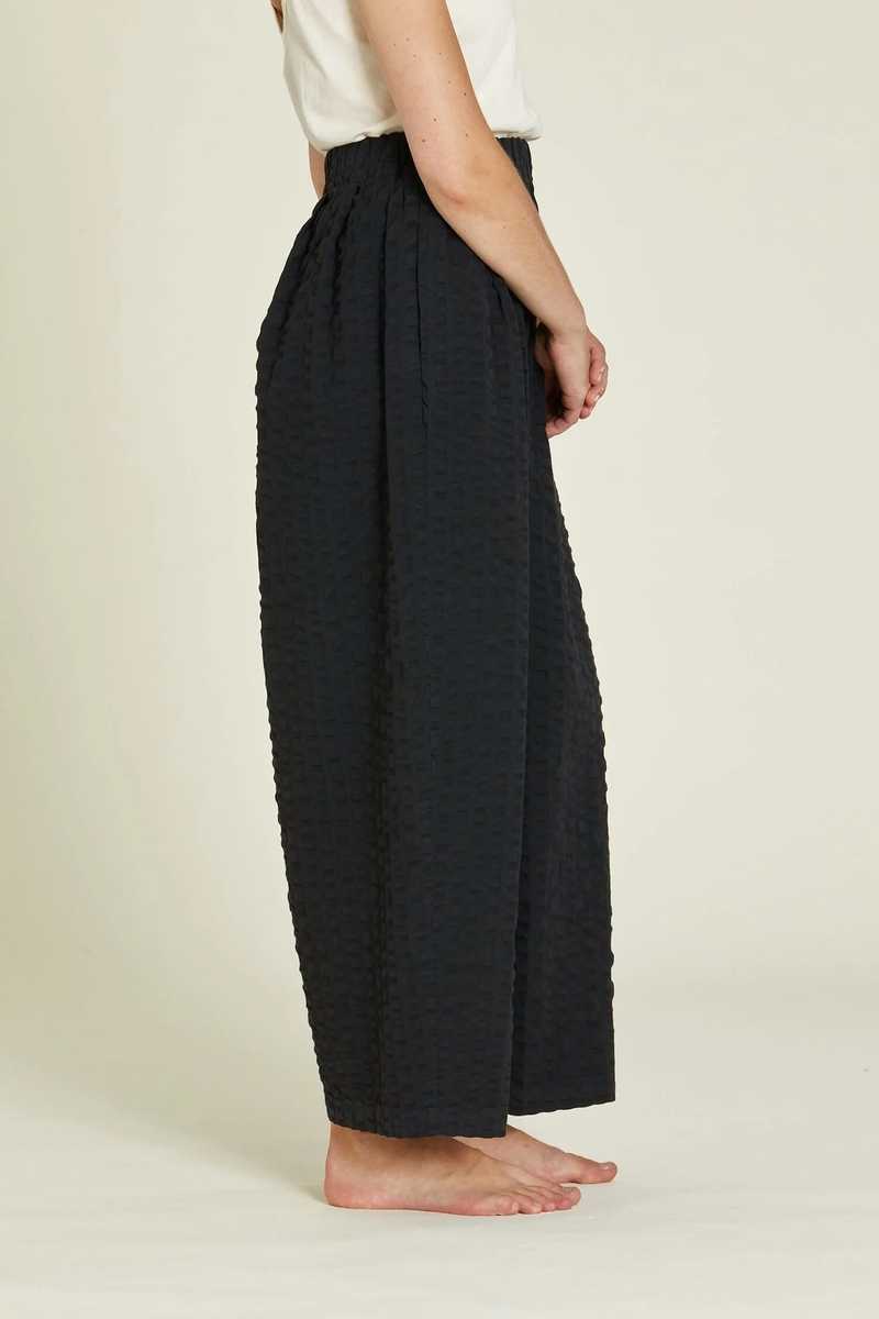Black Crane Wide Pants - Black