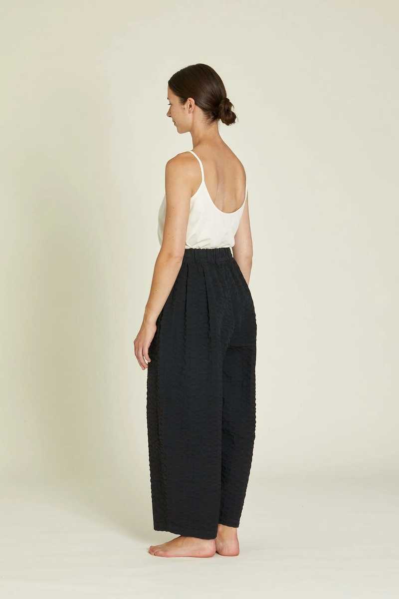 Black Crane Wide Pants - Black