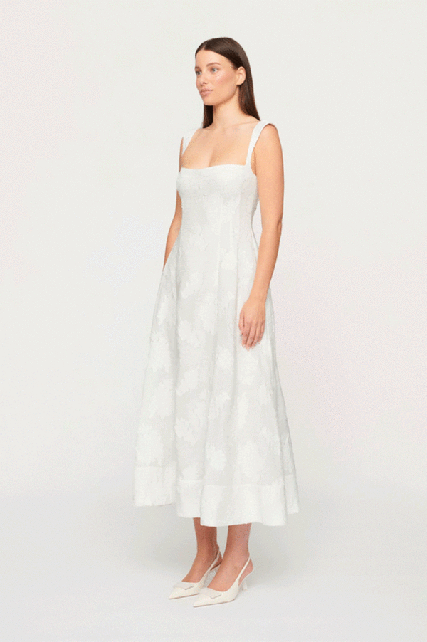 clea emilia jacquard midi dress Clea Emilia Dress - Cloud