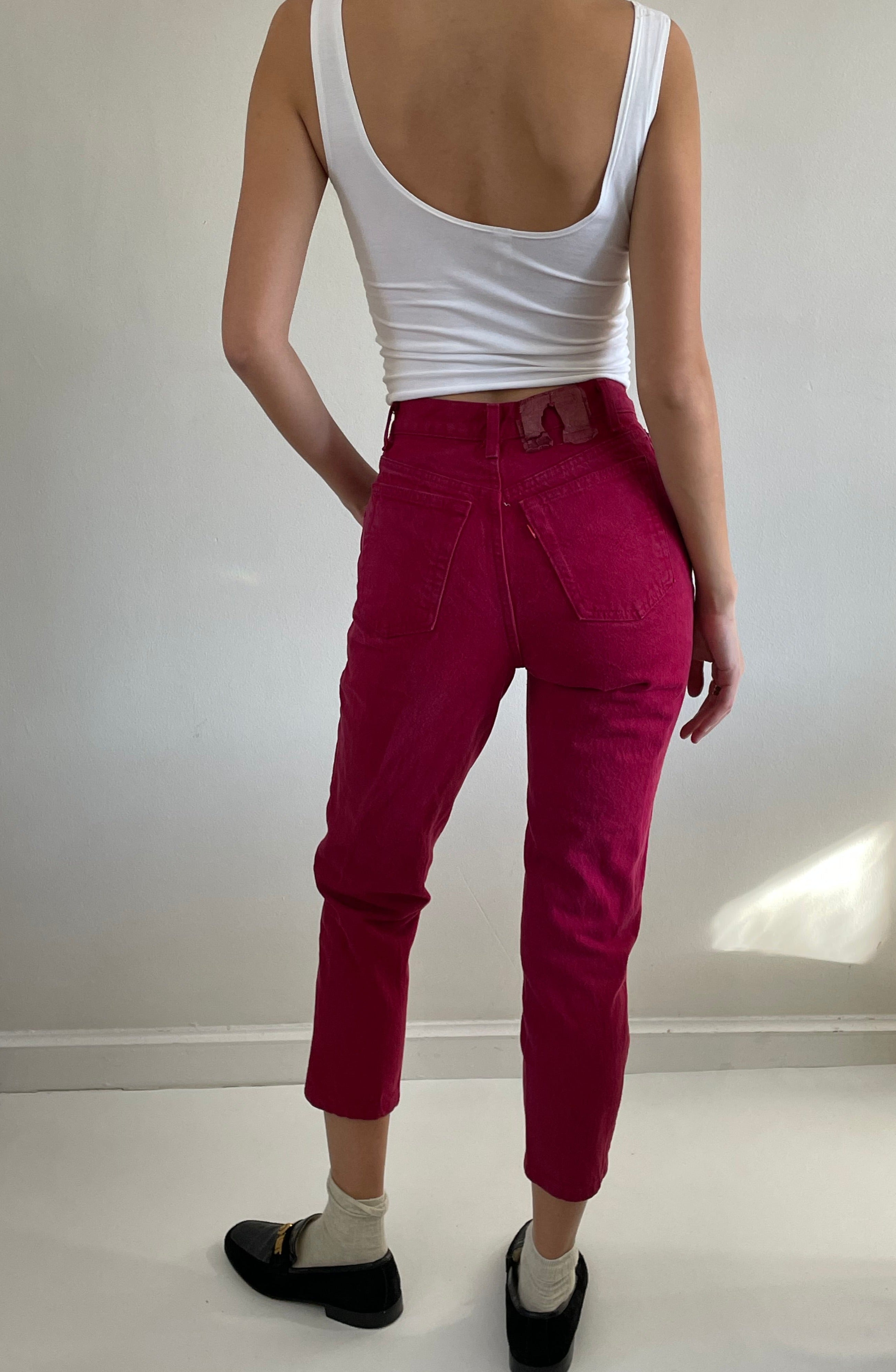 Levi's 501 High Waisted Red Jeans 25 Garmentory