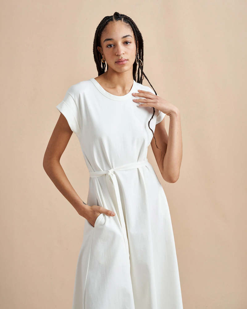La Ligne Andie Midi Dress - White