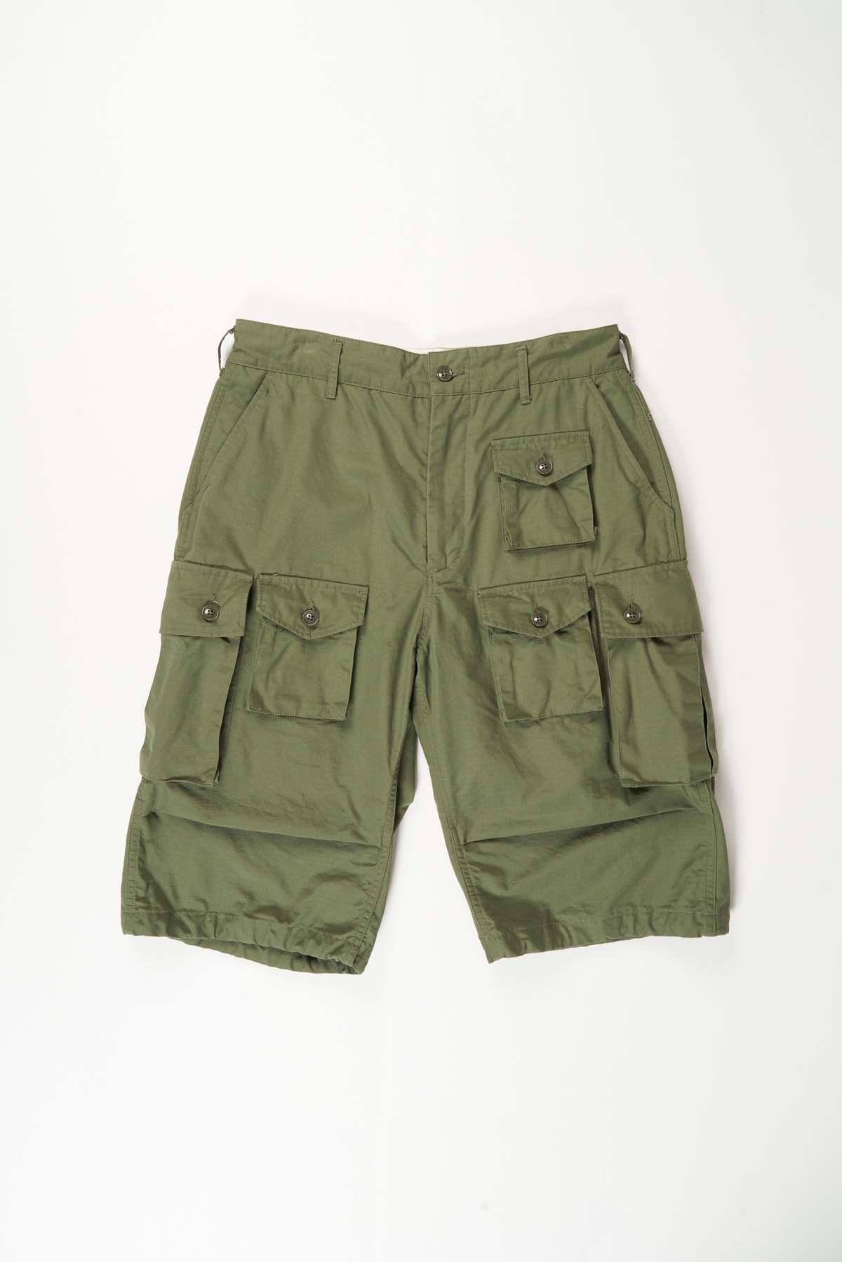 Engineered Garments FA Short - Olive Cotton Ripstop | Garmentory