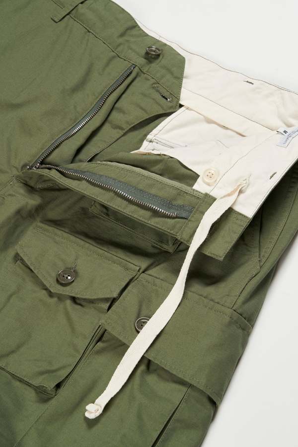 Engineered Garments FA Short - Olive Cotton Ripstop | Garmentory