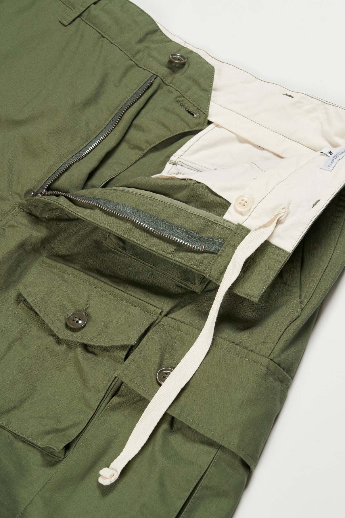 Engineered Garments FA Short - Olive Cotton Ripstop | Garmentory