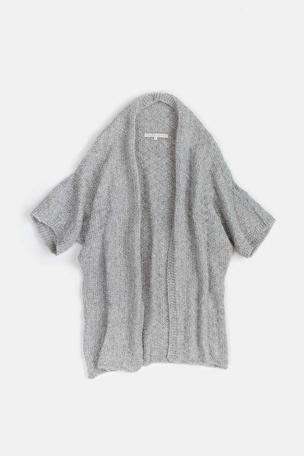 Erica Tanov Alpaca Kimono Cardigan - Light Grey