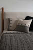 Erica Tanov Cypress Washed Linen Throw Pillow - Natural/Black - Thumbnail 2