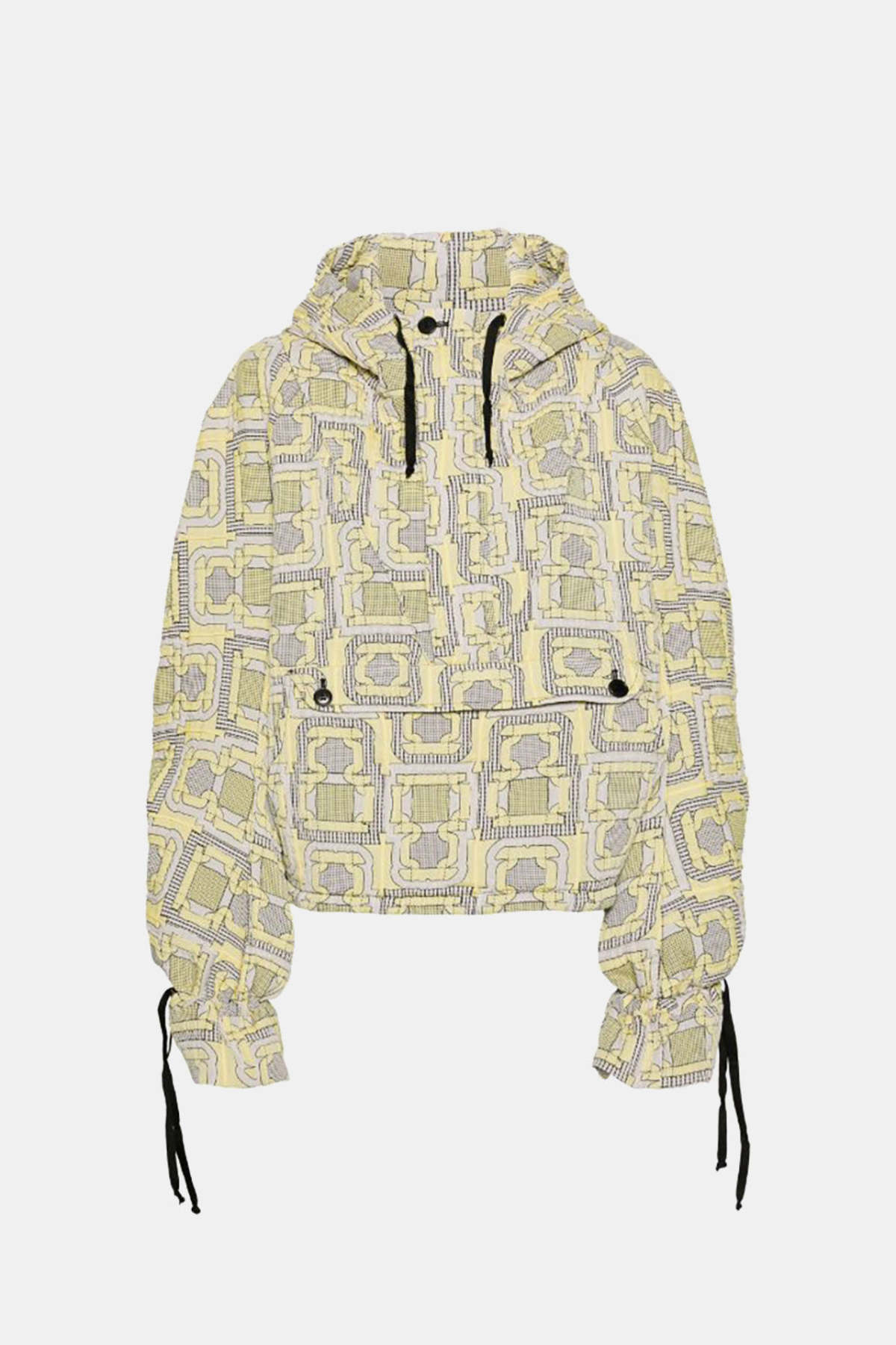 Henrik Vibskov Delivery Anorak Top - Yellow/Black Fold | Garmentory