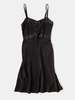 Erica Tanov Lola Silk Charmeuse Slip Dress - Black - Thumbnail 1