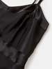 Erica Tanov Lola Silk Charmeuse Slip Dress - Black - Thumbnail 6