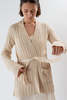 Erica Tanov Pima Cotton Lounge Cardigan - Natural - Thumbnail 4