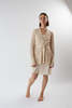 Erica Tanov Pima Cotton Lounge Cardigan - Natural - Thumbnail 5