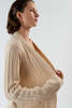 Erica Tanov Pima Cotton Lounge Cardigan - Natural - Thumbnail 8