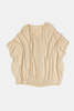 Erica Tanov Pima Cotton V Neck Cocoon Sweater - Natural - Thumbnail 2