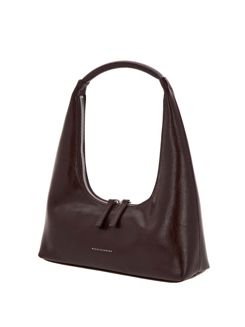 itsenxhi marge sherwood brown crinkled shoulder bag