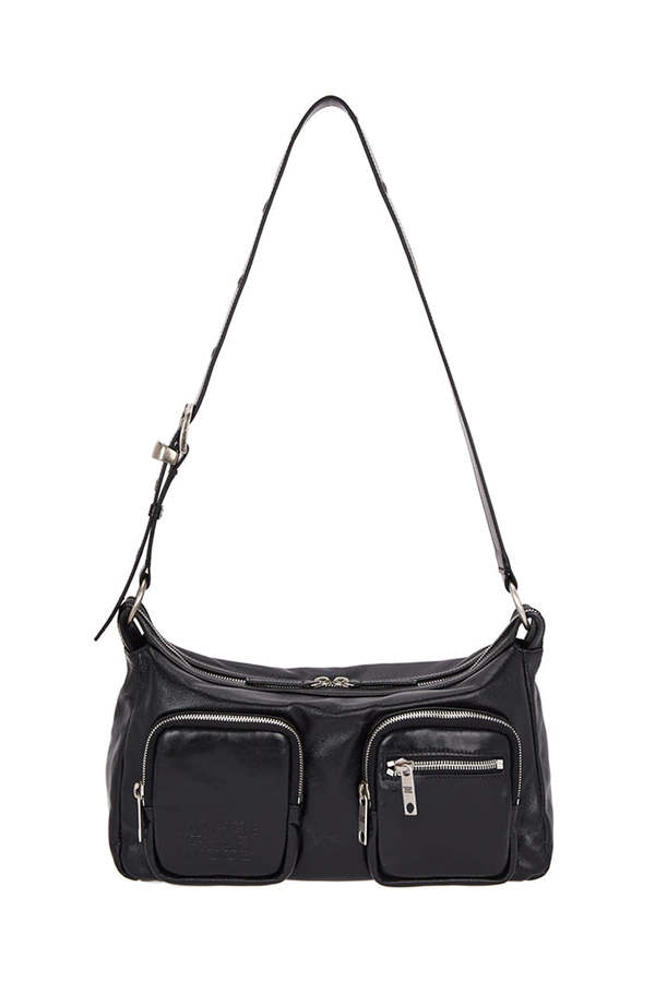 Marge Sherwood OUTPOCKET HOBO - GLOSSY BLACK