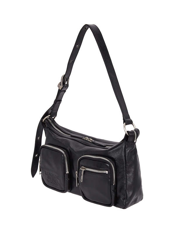 Marge Sherwood OUTPOCKET HOBO - GLOSSY BLACK
