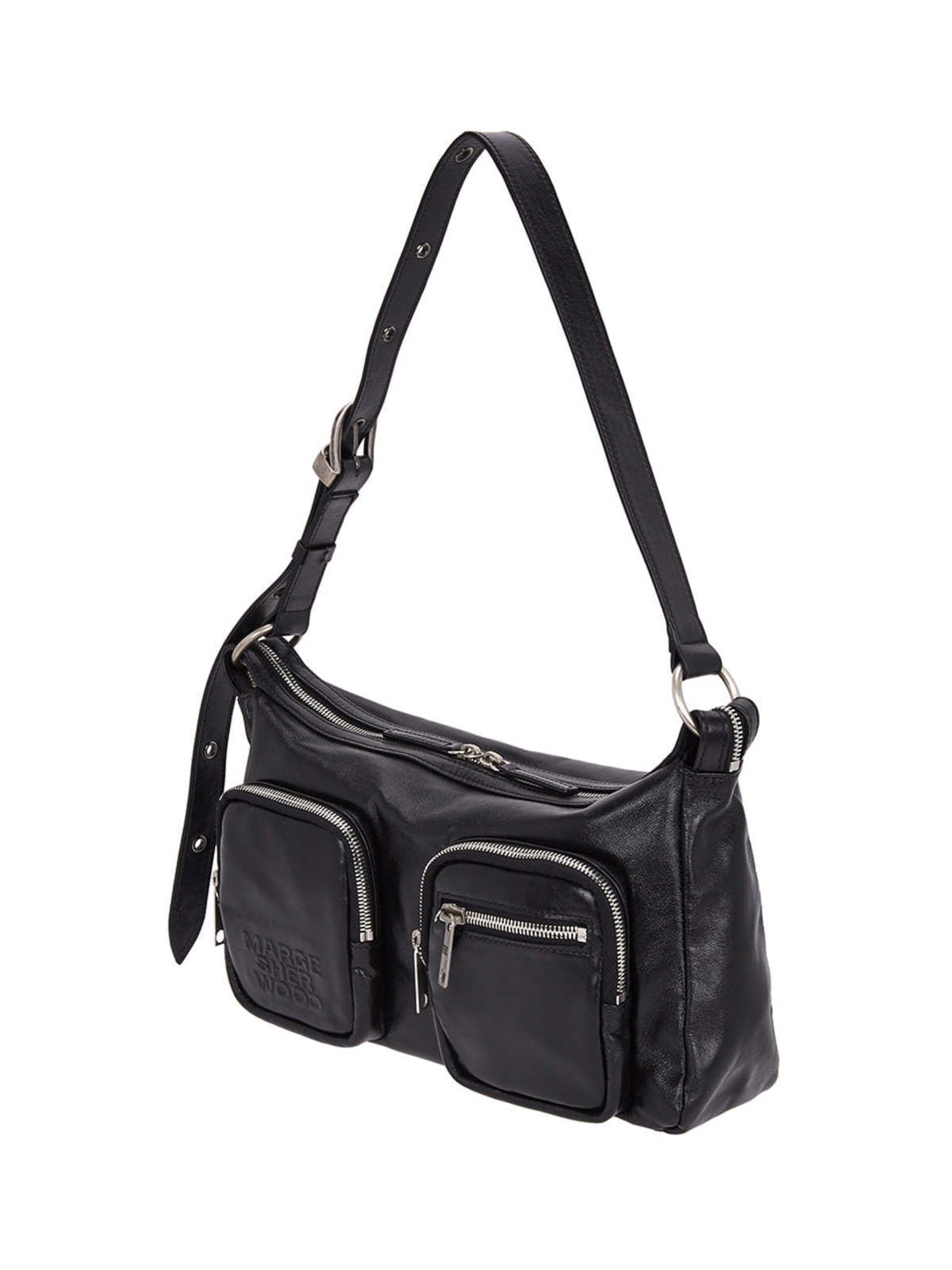 Marge Sherwood OUTPOCKET HOBO - GLOSSY BLACK - Image 5 of 9