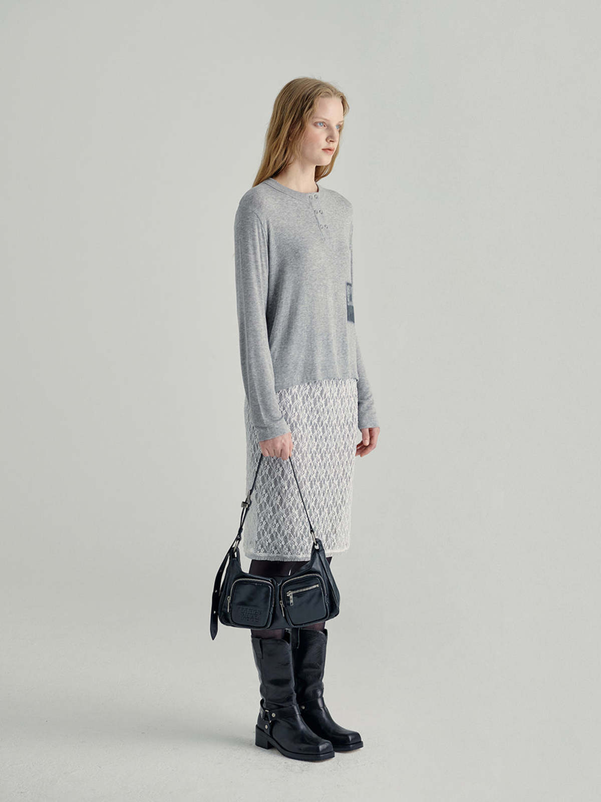 Marge Sherwood OUTPOCKET HOBO - GLOSSY BLACK - Image 4 of 9