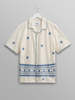 Wax London Didcot Shirt - Daisy Embroidery Ecru/Blue - Thumbnail 1