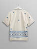 Wax London Didcot Shirt - Daisy Embroidery Ecru/Blue - Thumbnail 2