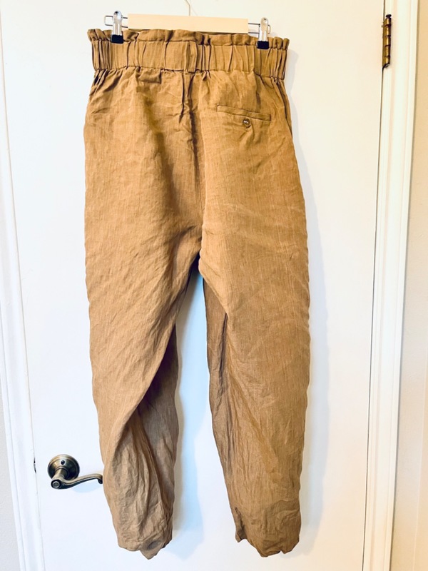 Linen irredesent Peg Trousers in