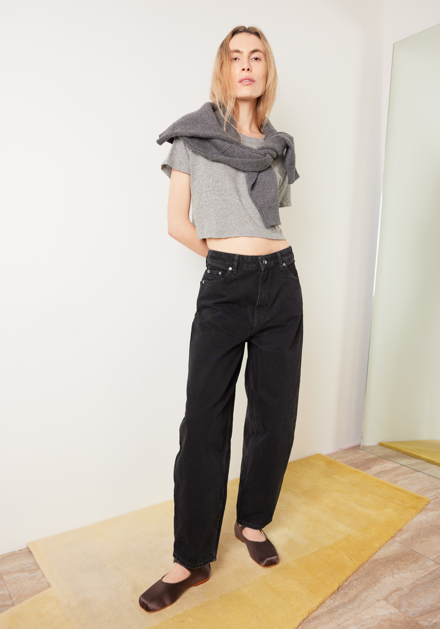 Ganni Stary Denim Pants - Washed Black | Garmentory